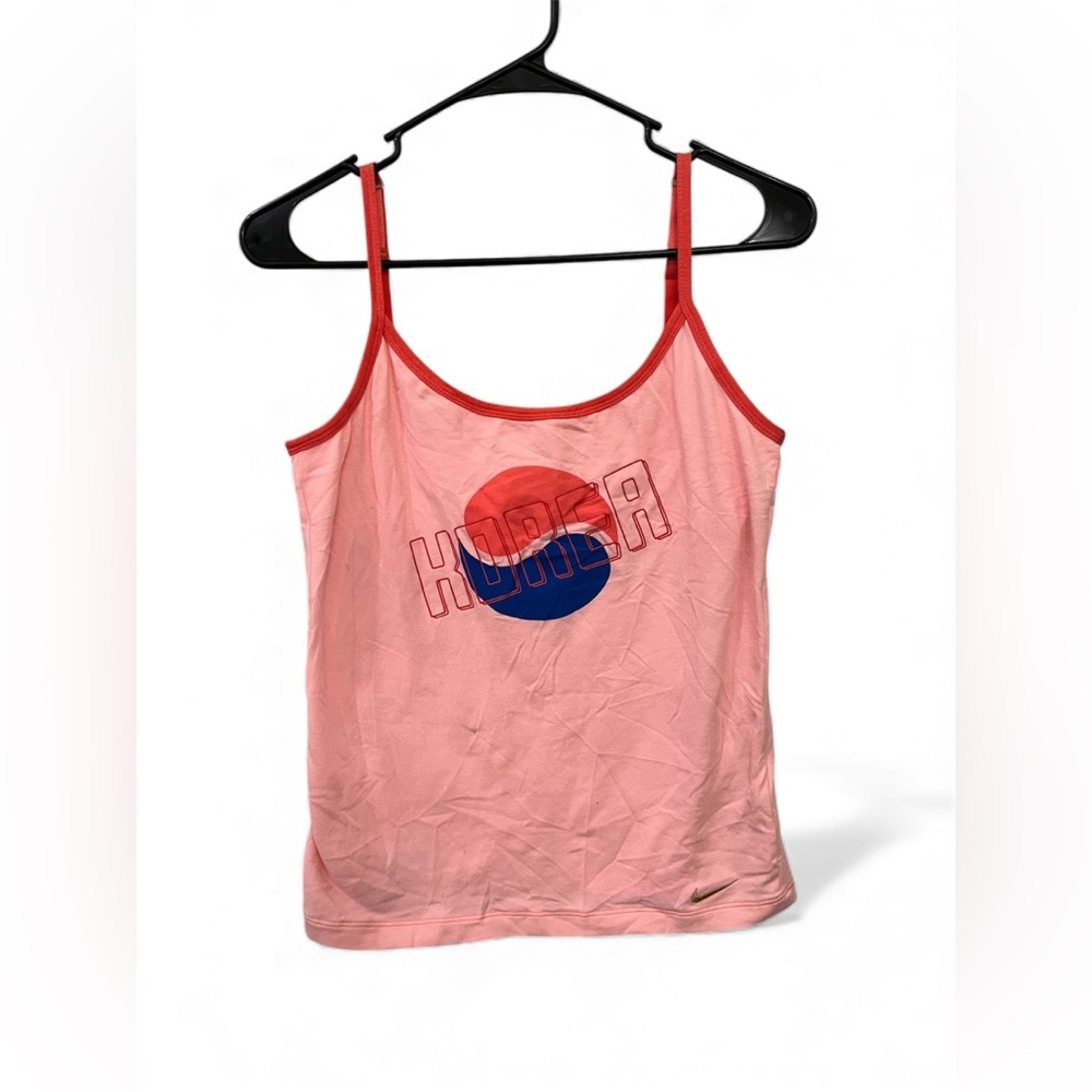 Girls Nike Pink Korea Graphic Y2K‎ Tank Top